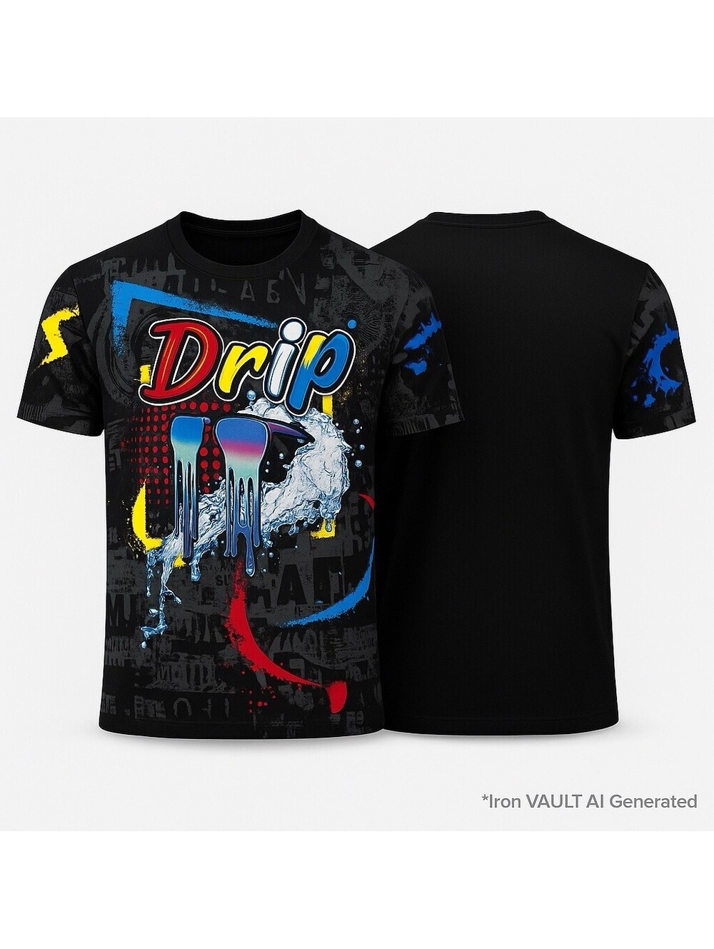 Contender Mens Black Graphic Tee Size Large XL 2XL 3XL Drip Sunglasses Shirt 1KT